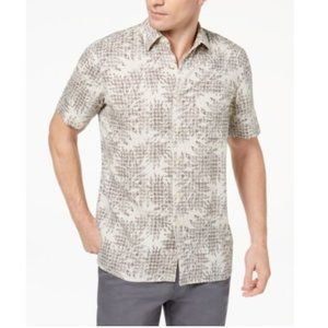 NWT Tasso Elba Island Men's Tropical Print Shirt Size XL Blue Print $65 5E021